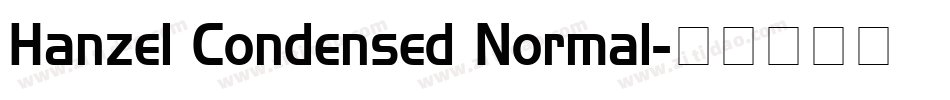 Hanzel Condensed Normal字体转换